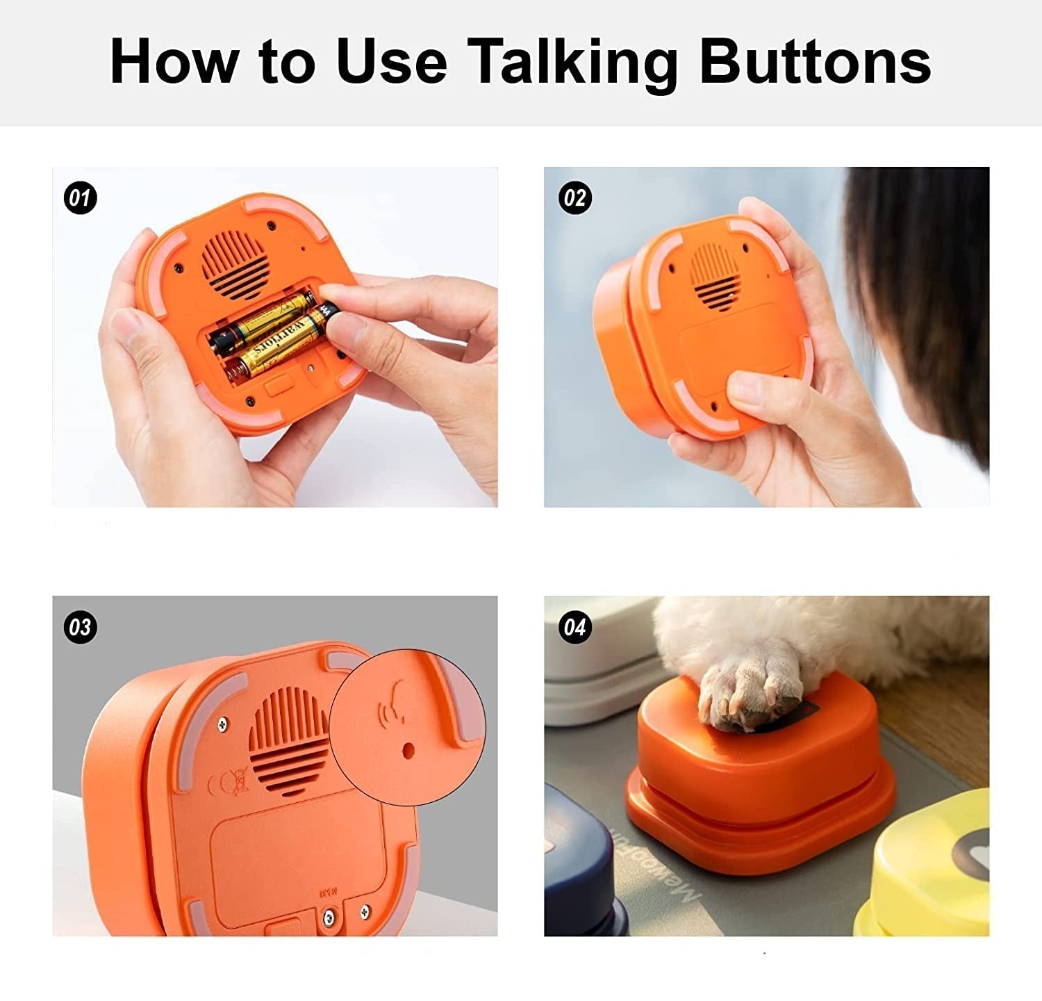 Press-to-Teach Pet Buttons